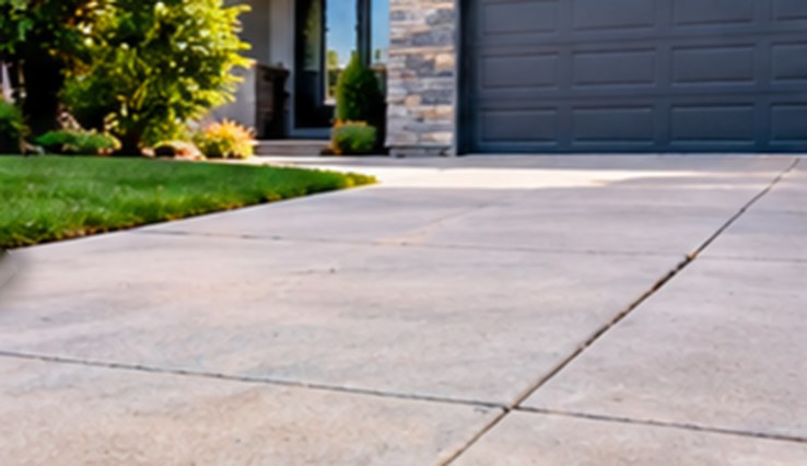 Driveway after leveling: smooth, even slab